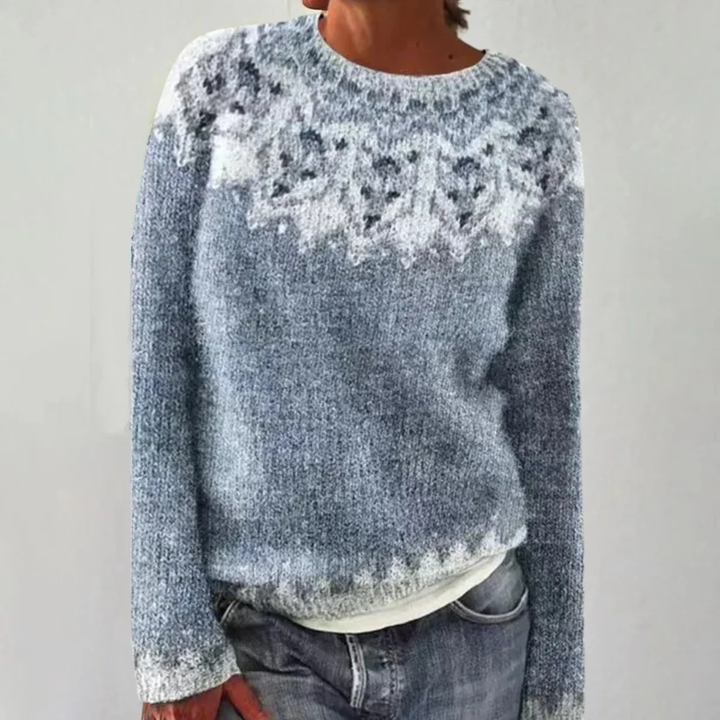 Melissa | Colorful and Comfortable Sweater Blue White