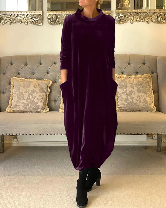 Nora™ | Velvet Evening Dress Purple