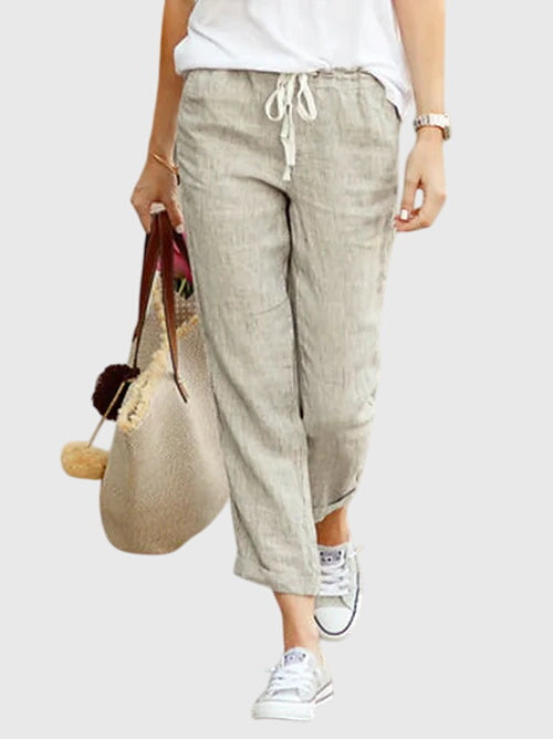 Georgia | Elegant Summer Pants Apricot