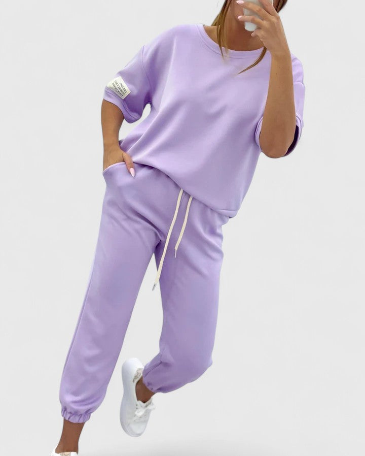 Felicia | Comfortable Two-Piece Set Purple