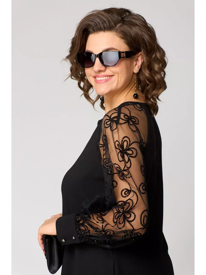 Chloe™ | Elegant Black Lace Dress