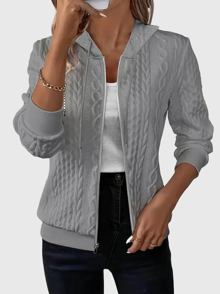 Jenna | Hoodie with Zipper Grey