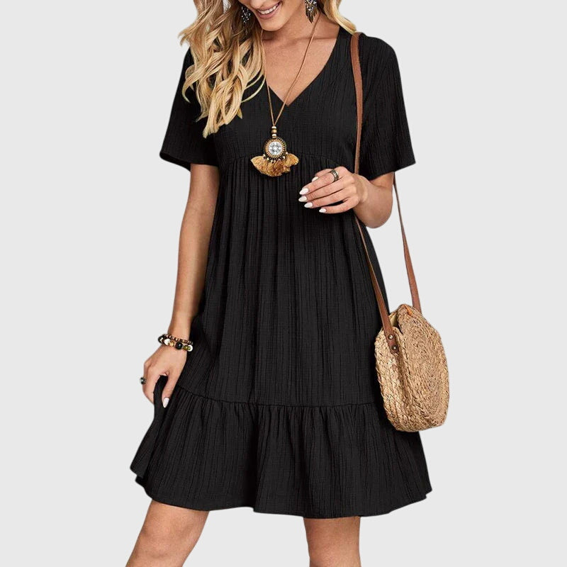Eileen | Elegant Flattering Dress Black