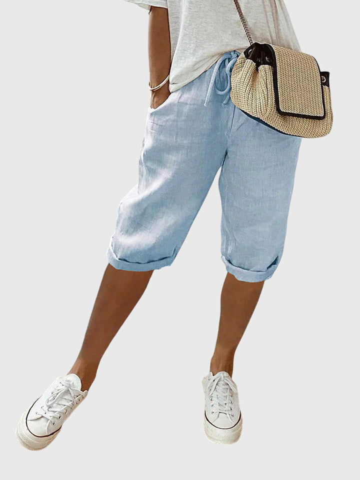 Valerie | Elegant Paisley Pants Blue