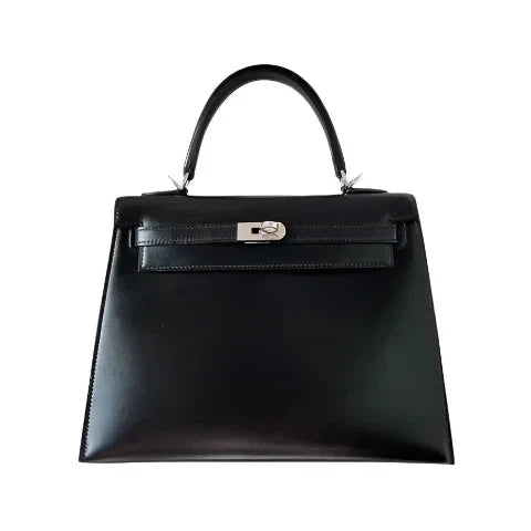 Frances | Elegant Handcrafted Leather Tote Black