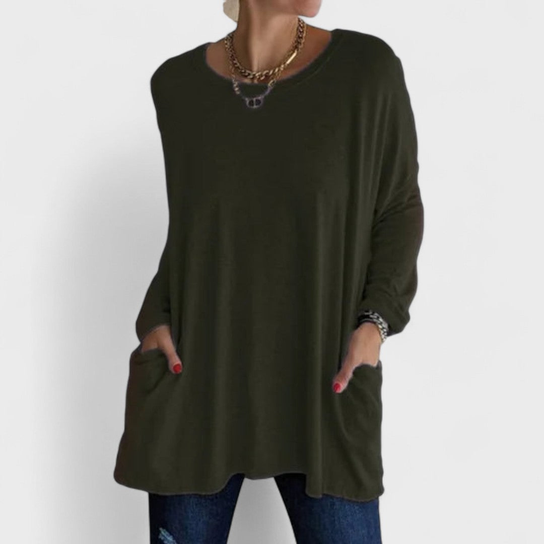 Susan | Comfortable shirt Army Green