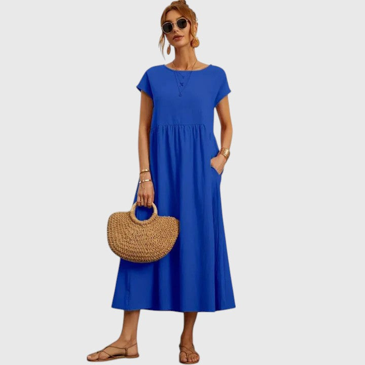 Jolene | Comfortable Midi Dress Blue