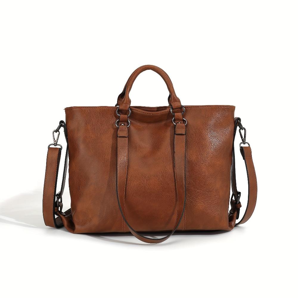 Charlotte’s Classic Elegance | Vintage Tote Bag Brown