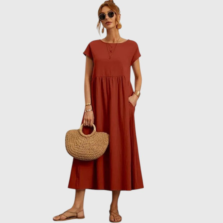 Jolene | Comfortable Midi Dress Rusty