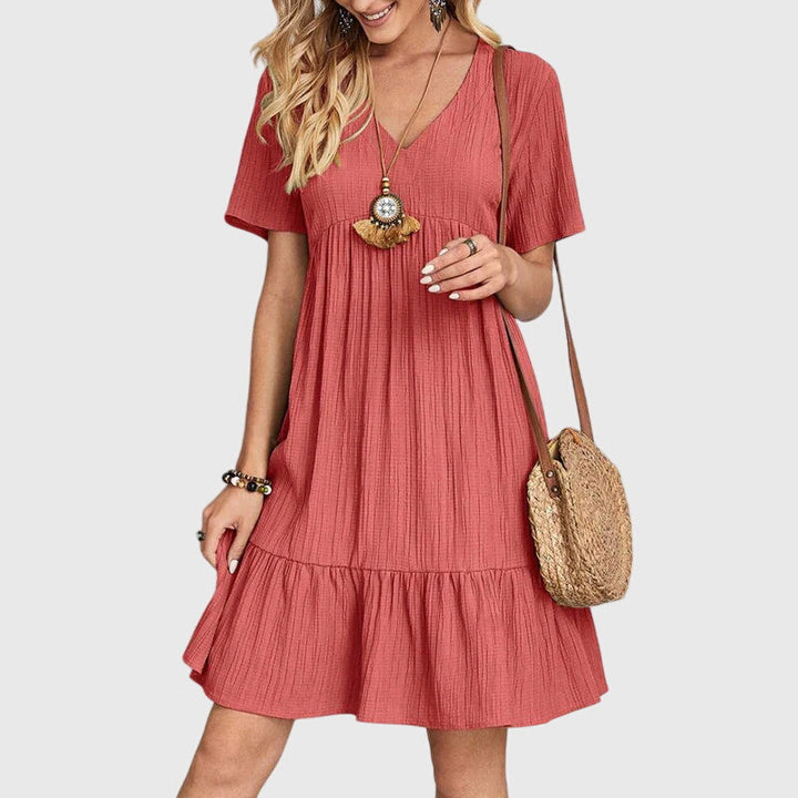 Eileen | Elegant Flattering Dress Red