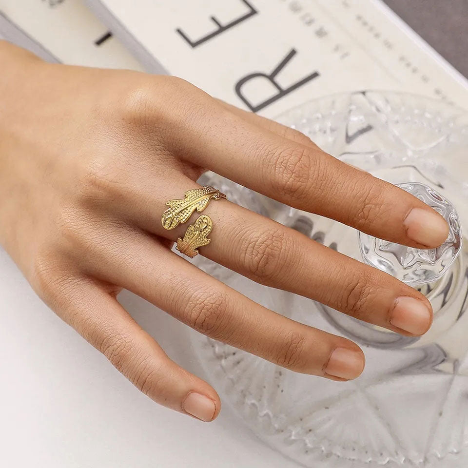 Diana | Coral Ring 18K Gold