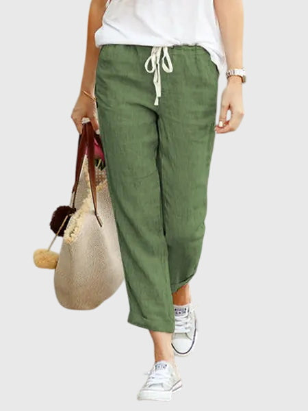 Georgia | Elegant Summer Pants Green