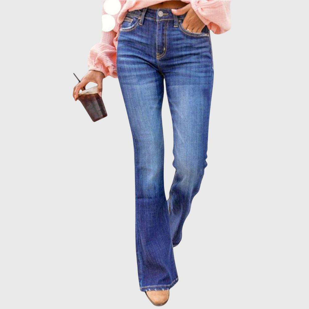 Janel | Comfortable Stretch Trousers Blue