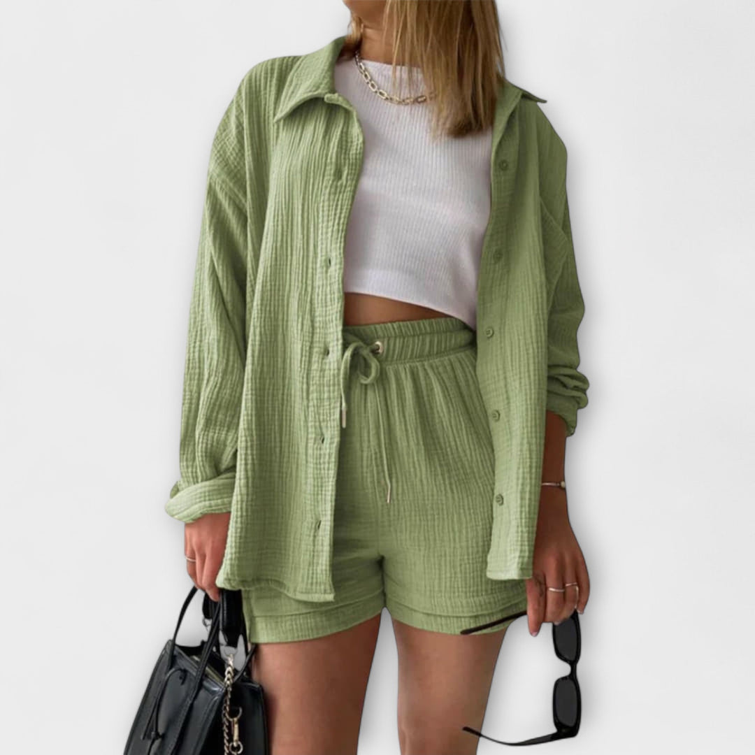 Bonnie | Elegant Top & Bottom Light Green