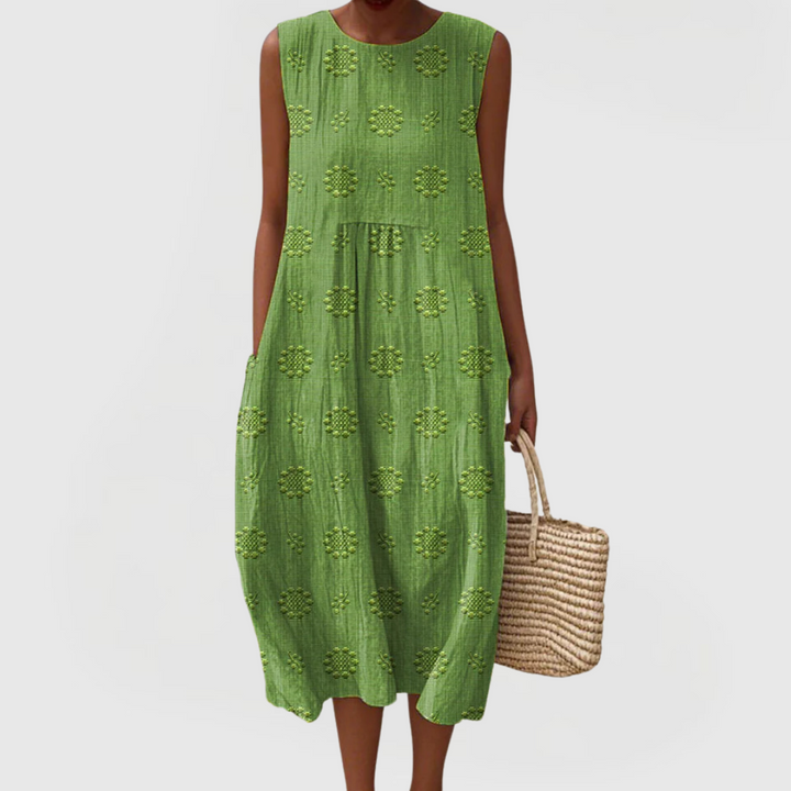 Mia | Elegant Dress with Pockets Green