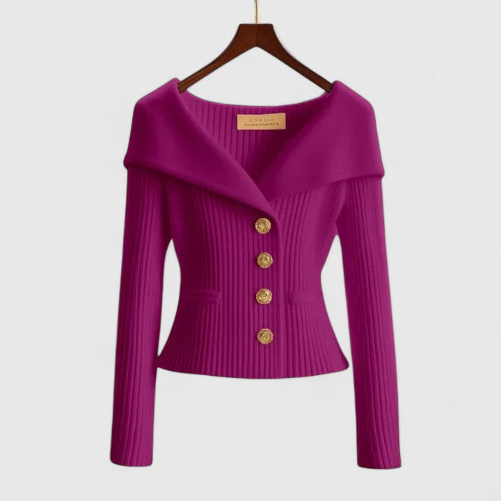 Clariza | Elegant Cardigan Purple