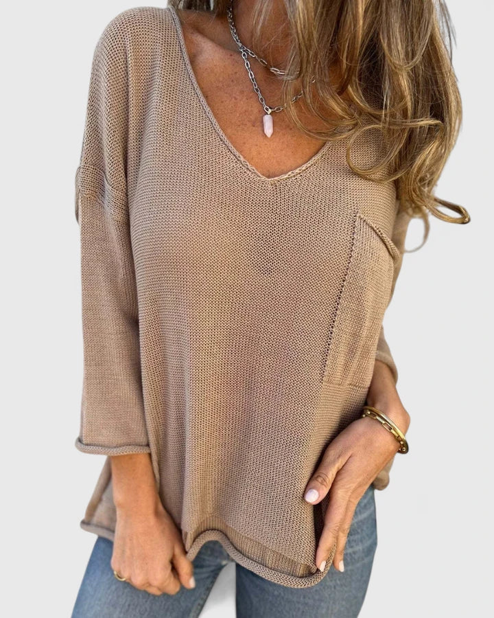 Roxanne | Cozy Top Khaki