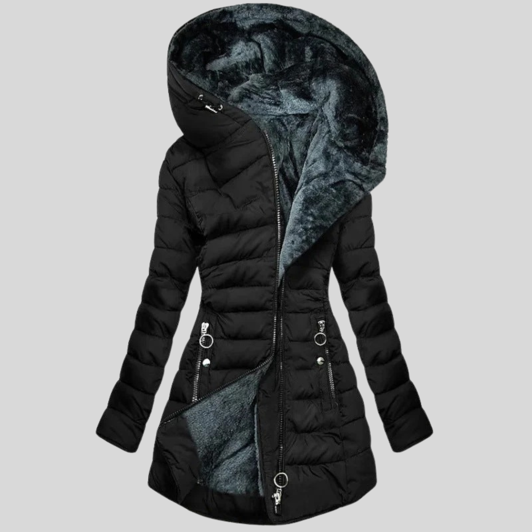 Vivian | Cozy Winter Coat Black