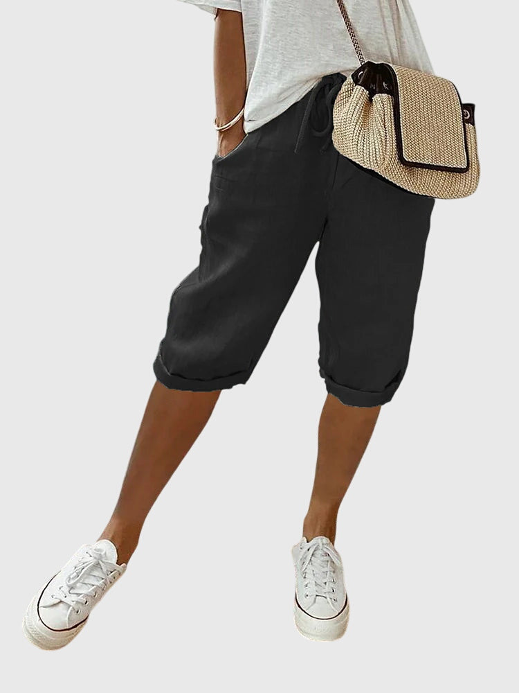 Valerie | Elegant Paisley Pants Black