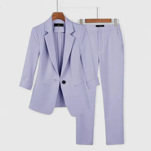 Camila | Sophisticated Blazer Set Purple