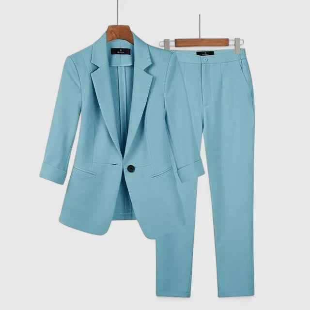 Camila | Sophisticated Blazer Set Blue