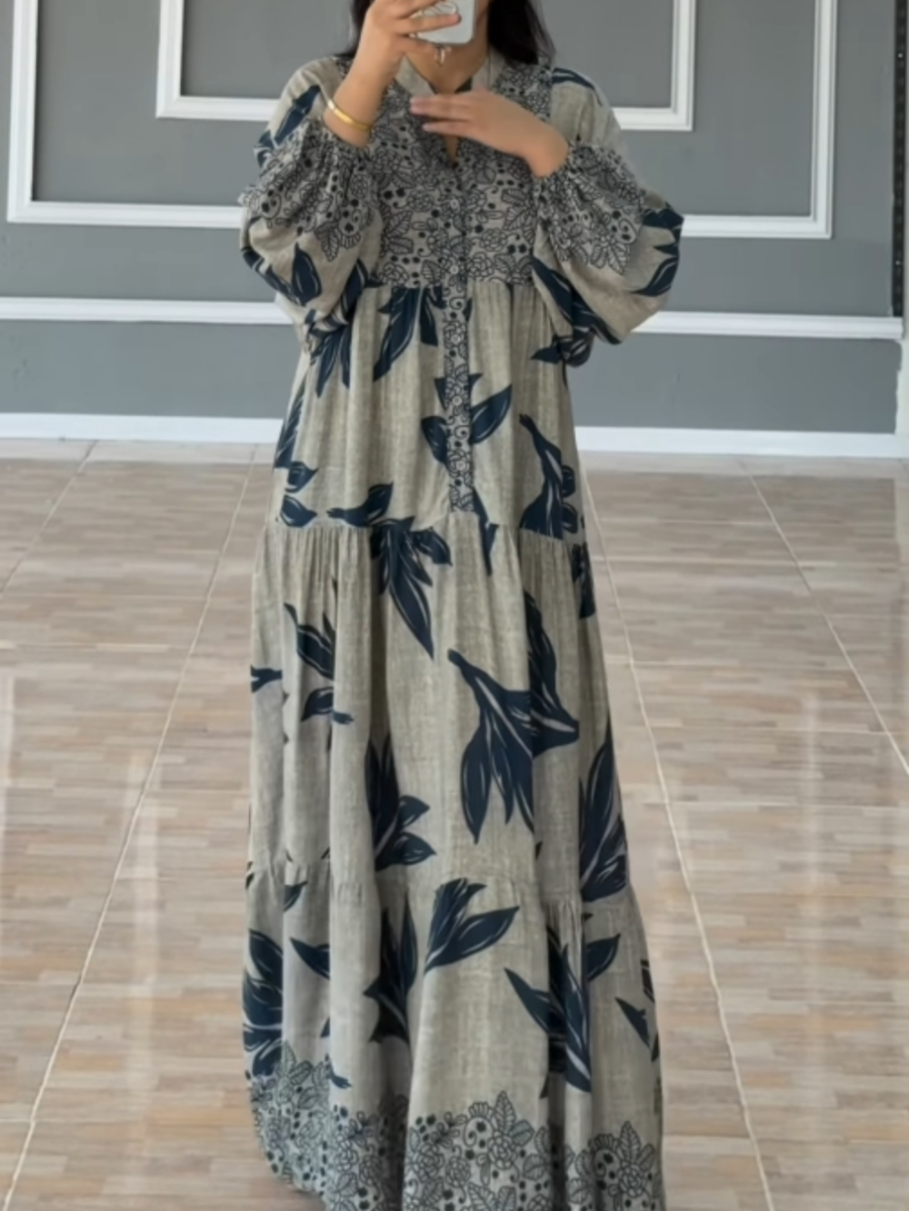 Anya | Printed Lantern Loose Dress