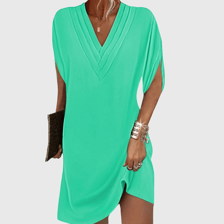 Edna | Elegant Tummy-Hiding Dress Bright Green