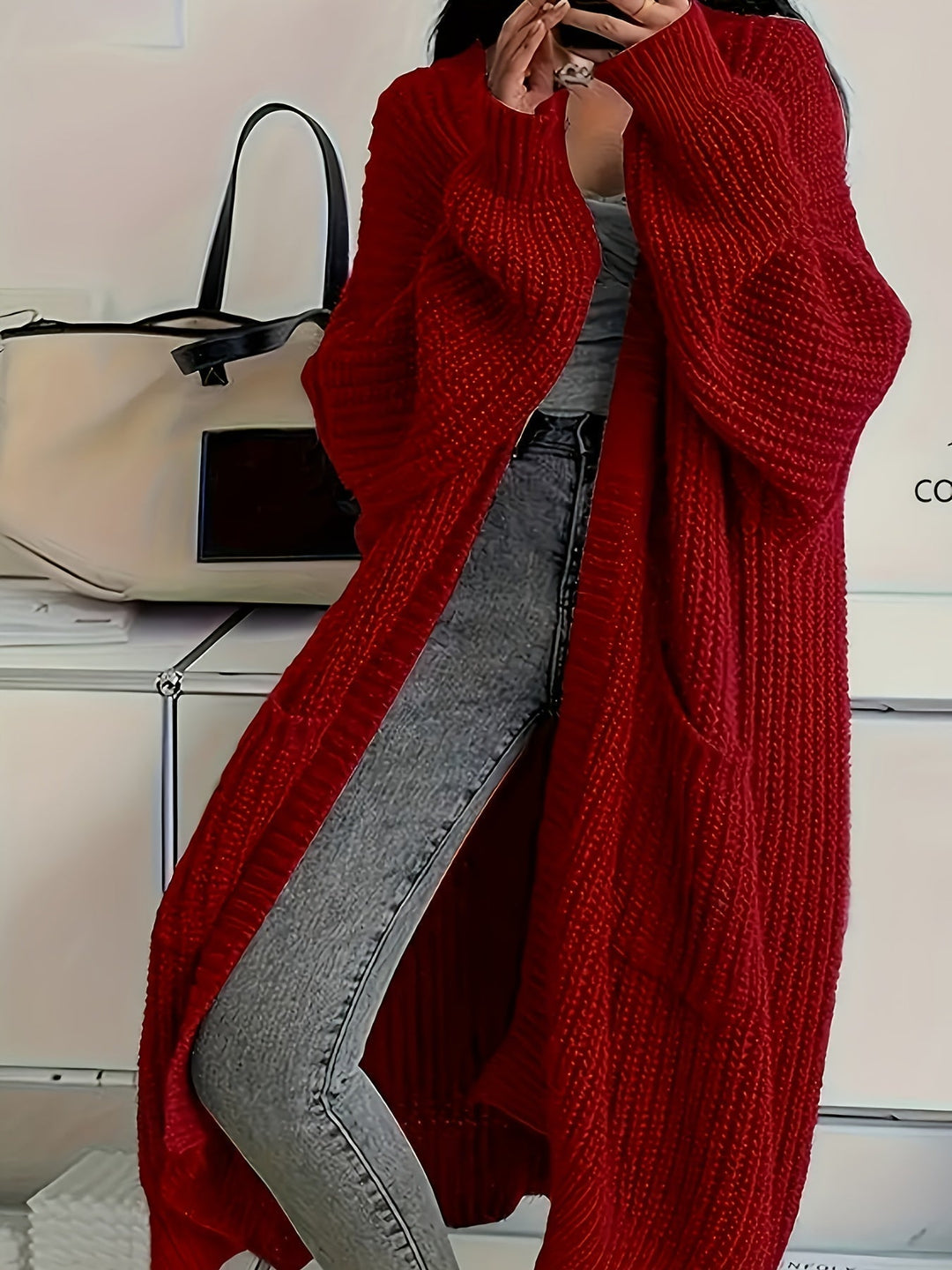 Alice | Cozy Confidence Longline Cardigan Red