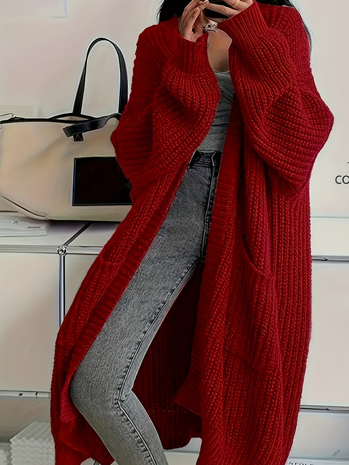 Alice | Cozy Confidence Longline Cardigan Red