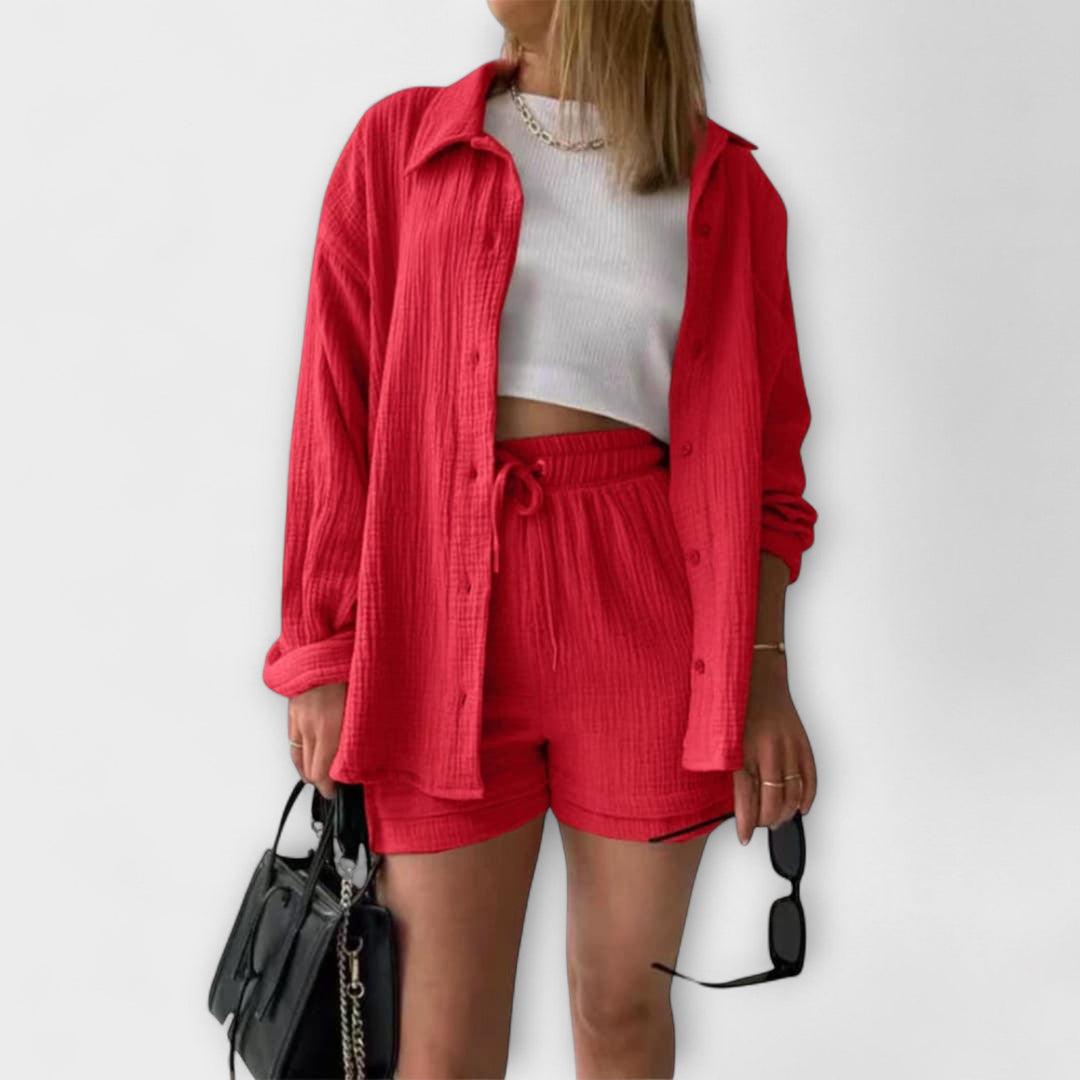 Bonnie | Elegant Top & Bottom Red