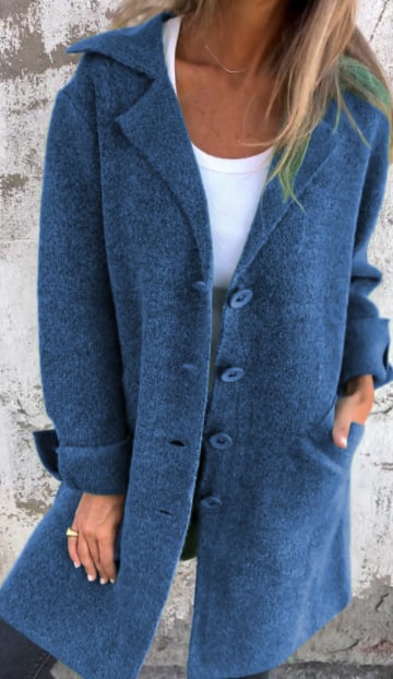 Merja | Casual Wool Jacket Blue