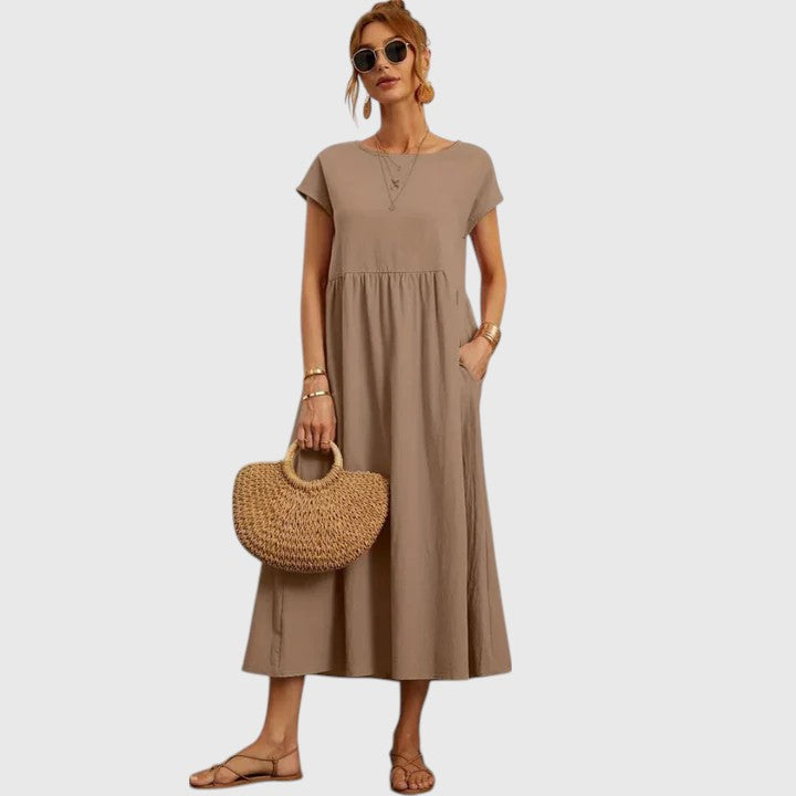 Jolene | Comfortable Midi Dress Khaki