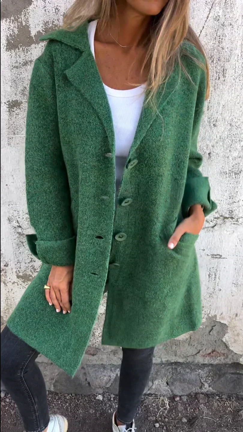 Merja | Casual Wool Jacket Green