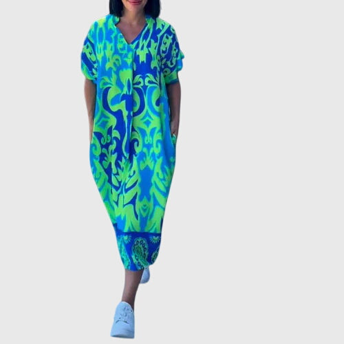 Phyllis | Elegant Summer Dress Azure