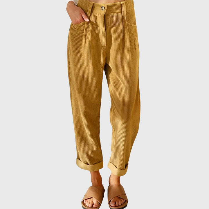 Emilee | Modern Cord Pants Yellow