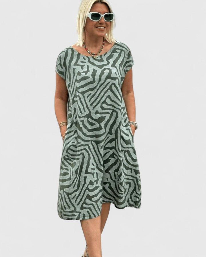 Tina | Cozy Dress Green