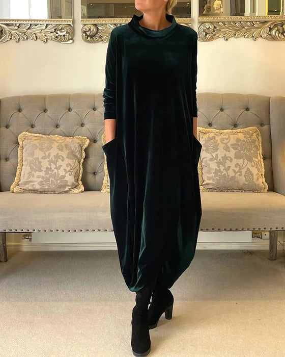 Nora™ | Velvet Evening Dress Green