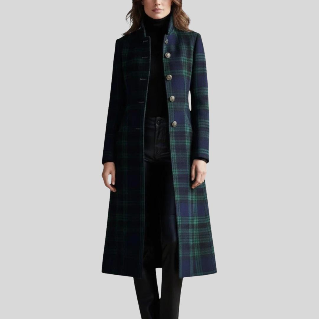 Rebecca| Timeless Plaid Elegant Coat Green