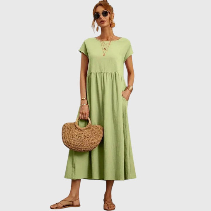 Jolene | Comfortable Midi Dress Light Green
