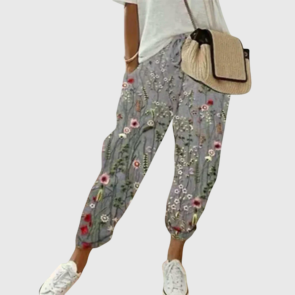 Anna | Comfortable Cotton Pants Gray