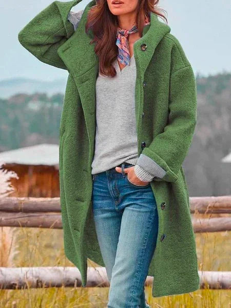 Janelle | Classic Cozy Coat Green