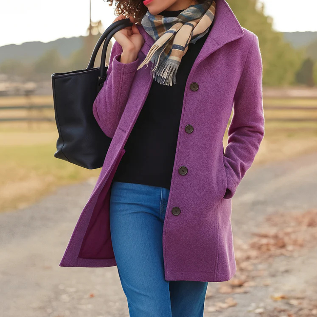 Leila | Classic Coat Purple