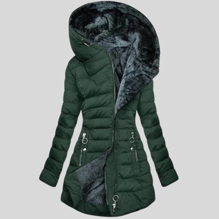 Vivian | Cozy Winter Coat Dark Green