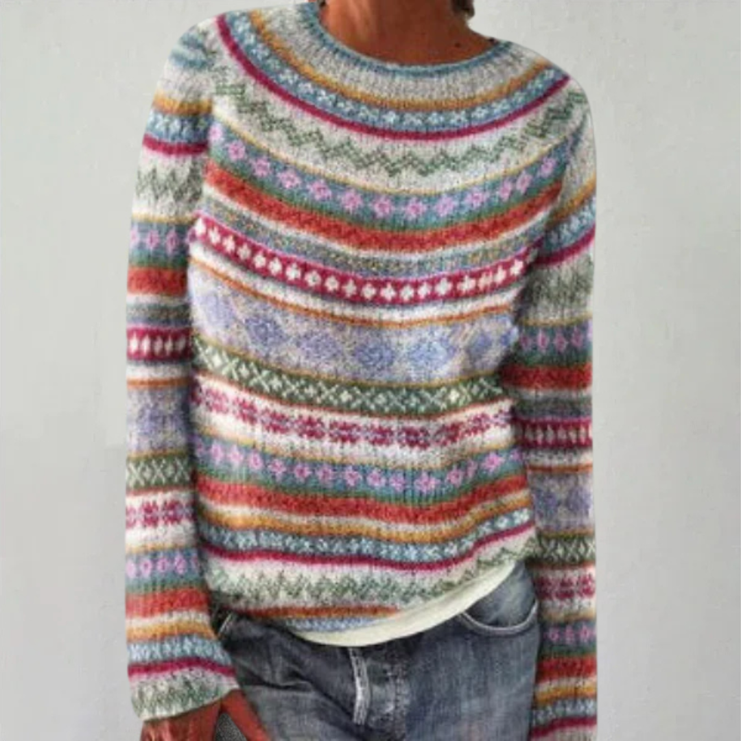 Melissa | Colorful and Comfortable Sweater White Cream