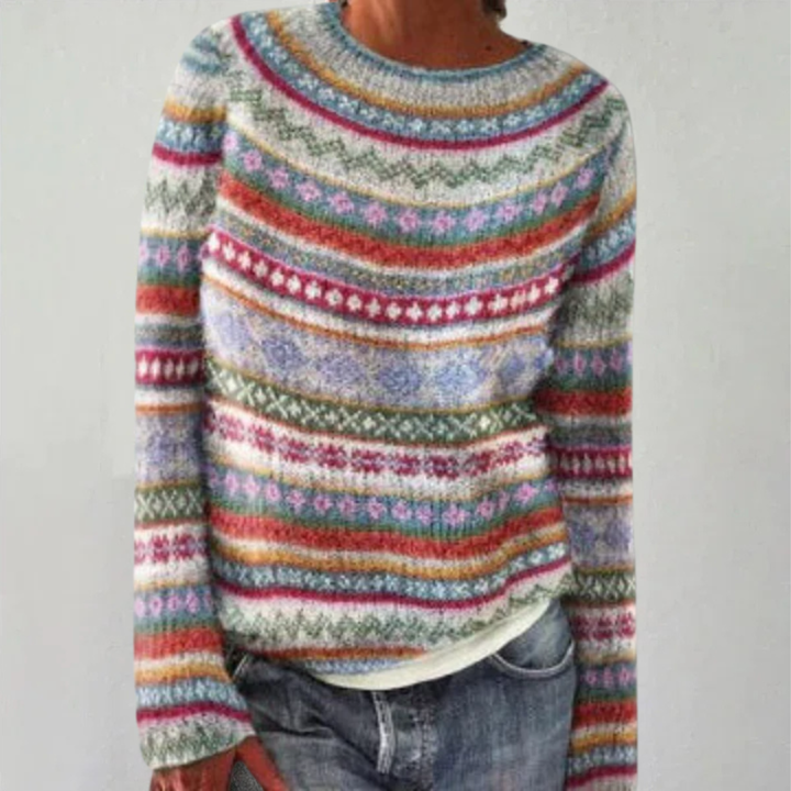 Melissa | Colorful and Comfortable Sweater White Cream