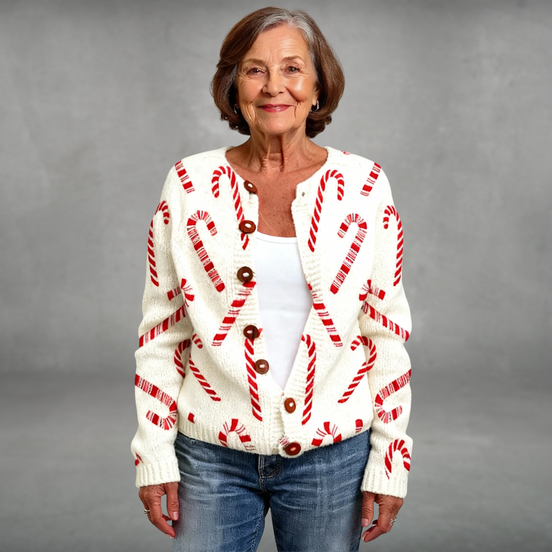 Carla | Festive Candy Cardigan Multicolour