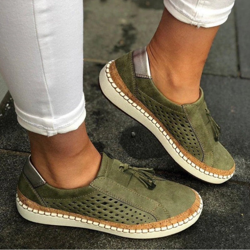 Jessica | Orthoflex Slip-Ons Green