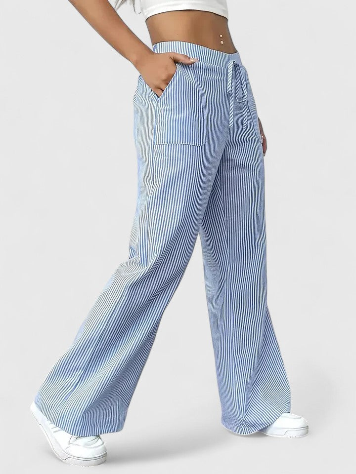 Audra | Stylish Trousers Blue