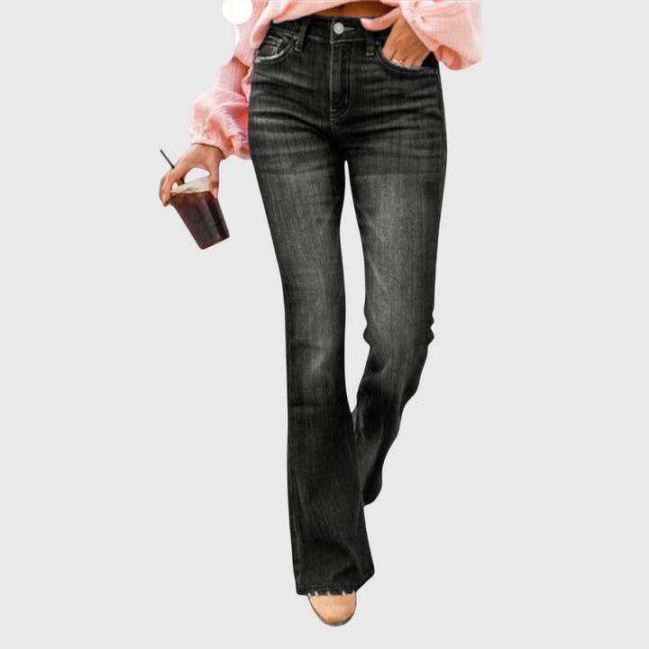 Janel | Comfortable Stretch Trousers Black