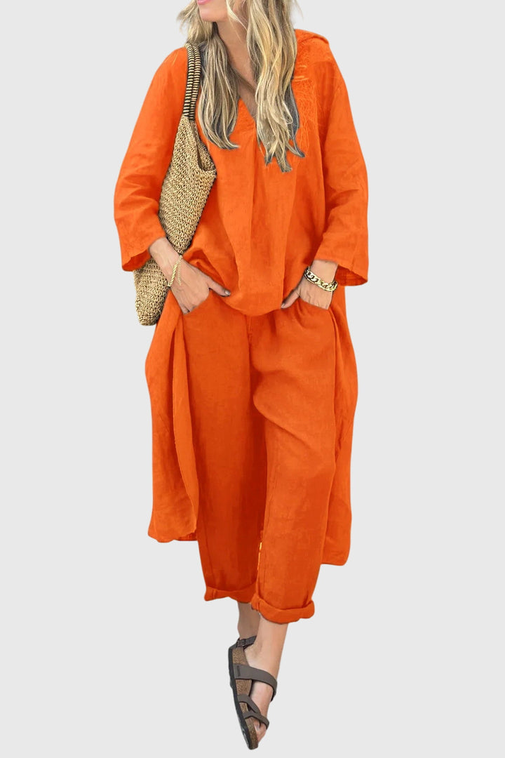Isabel | Chic Two-Piece Set Orange
